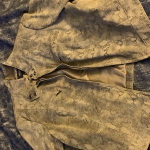 Alfani Women's Animal Print Genuine Leatherjacket